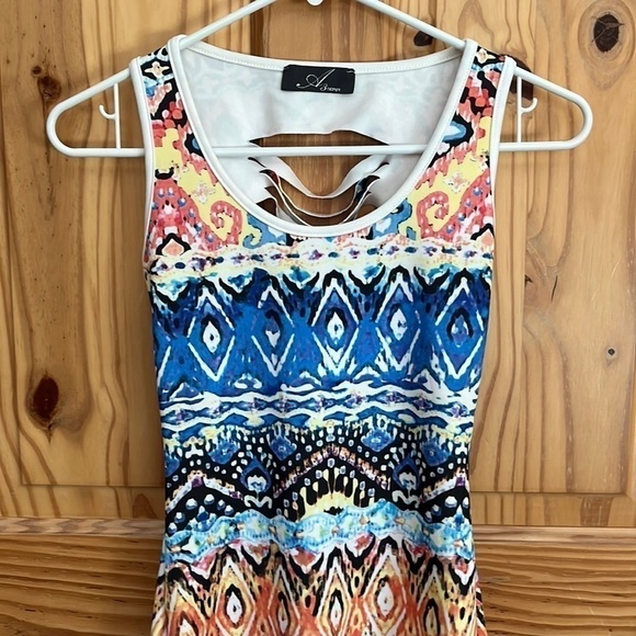 A3 Design Ripped Bodycon Dress - Picture 2 of 7